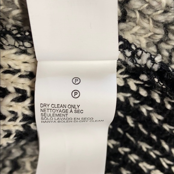 Lucky Brand Moto Sweater Jacket black/white sz XL - Picture 8 of 10